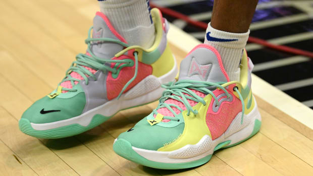 Nike PG 5 Easter worn by Paul George.